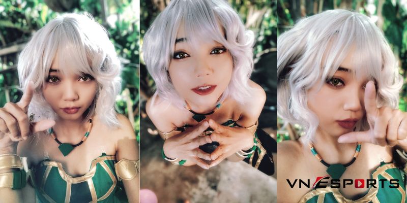 cosplay qiyana nữ thần nguyên tố dễ thương