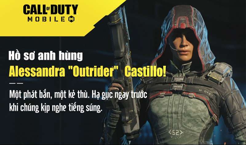 Alessandra là nhân vật trong Call Of Duty Mobile có kỹ năng bắn tỉa 