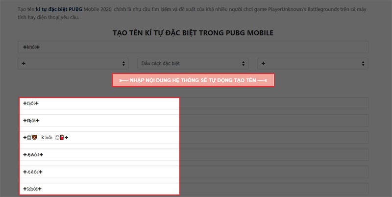 Bật mí cách đổi tên trong game PUBG Mobile có ký tự đặc biệt 