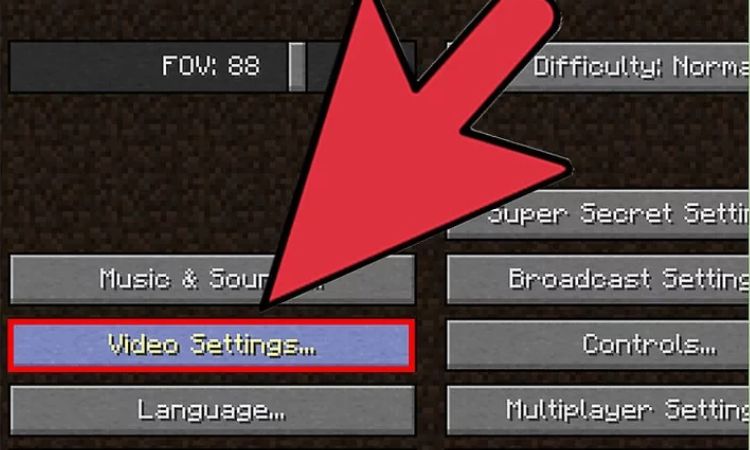 Cách chỉnh setting Minecraft về cài đặt video