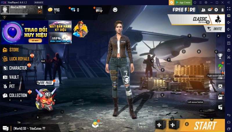 Cách chơi Free Fire cho người mới chơi là làm quen với giao diện