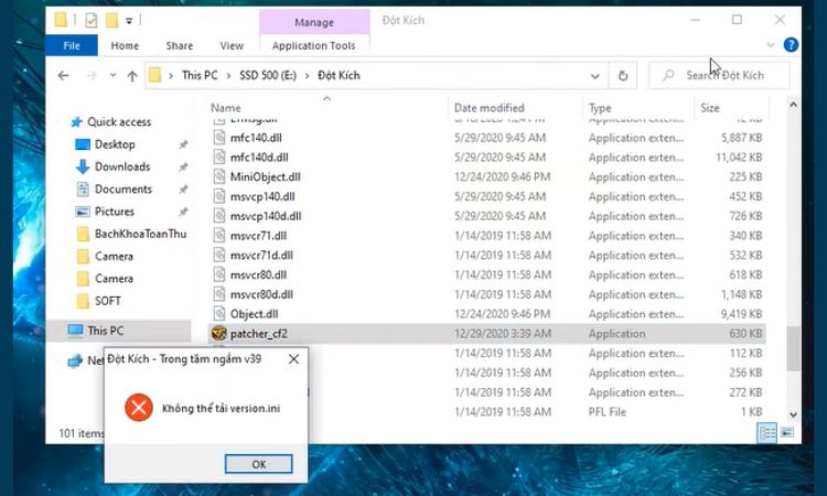 Cách khắc phục lỗi Đột Kích không thể tải Version.ini