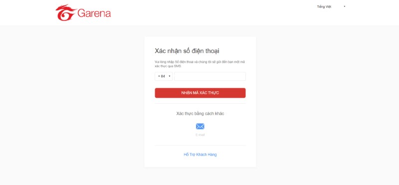 cách lấy lại tài khoản Garena Liên Quân bằng số điện thoại qua website