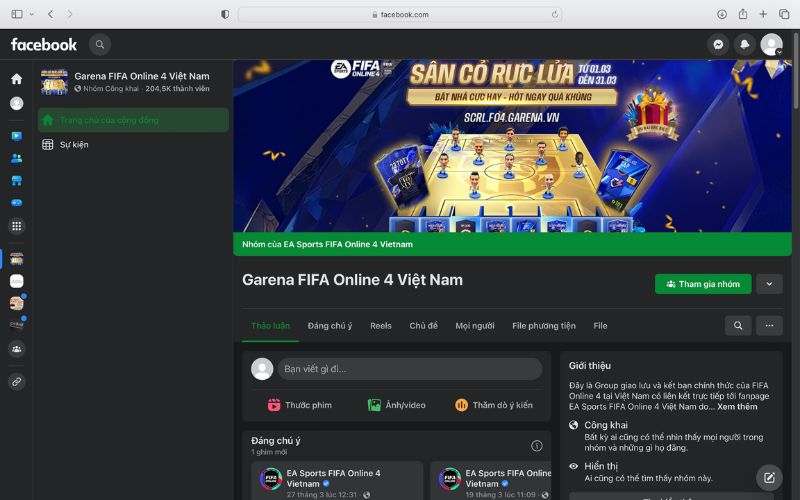 Cách nhận Code FO4 chính là tham gia group Fifa Online 4 trên Facebook