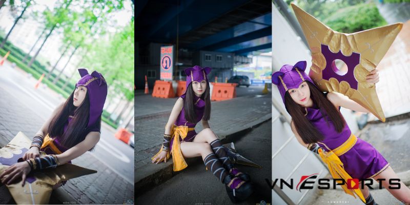 Nét mặt hiền lành của nữ coser khi cosplay Kennen