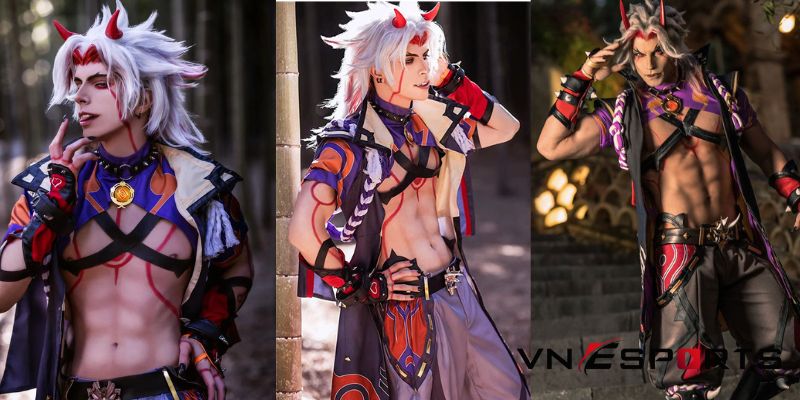 Cosplay Arataki Itto trong game Genshin Impact (2)