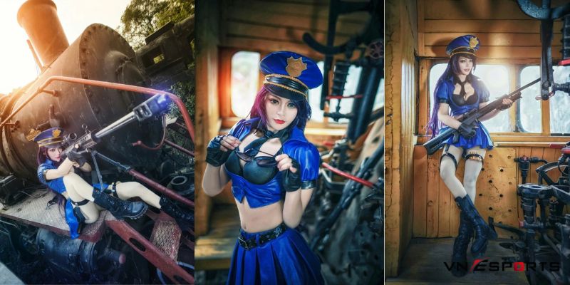 Vẻ đẹp của nữ coser trong bộ ảnh cosplay sĩ quan Caitlyn