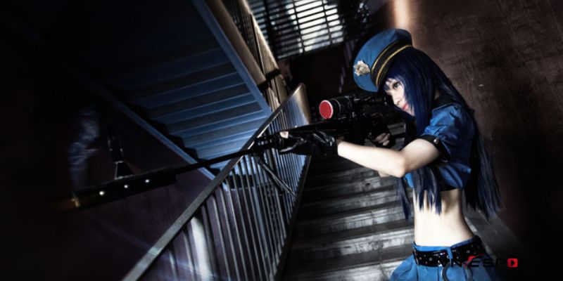 Ngắm bắn trong màn cosplay sĩ quan Caitlyn