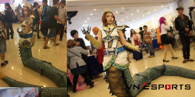 cosplay Cassiopeia bản mặc định tại sự kiện cosplay