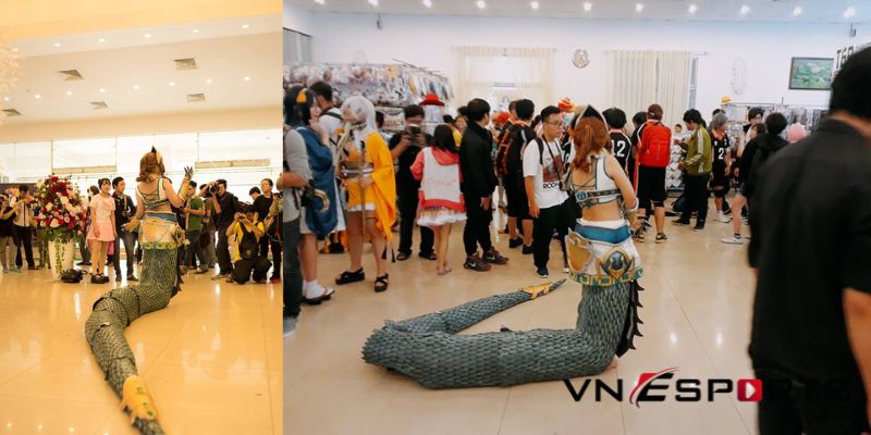 cosplay Cassiopeia với chiếc đuôi rắn ấn tượng