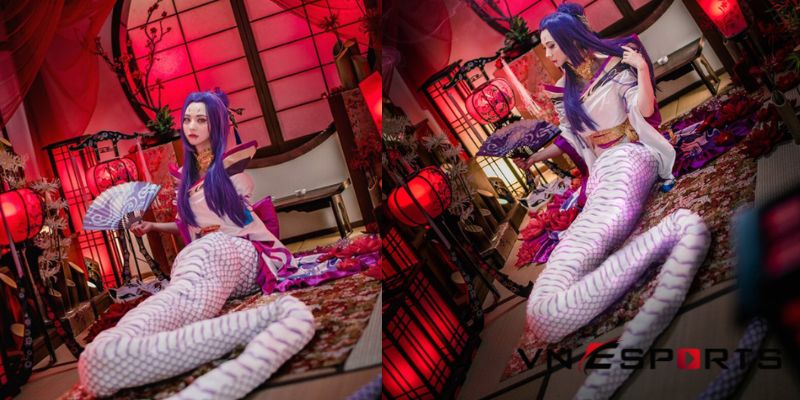 cosplay Cassiopeia mị hoặc xà yêu chuyên nghiệp