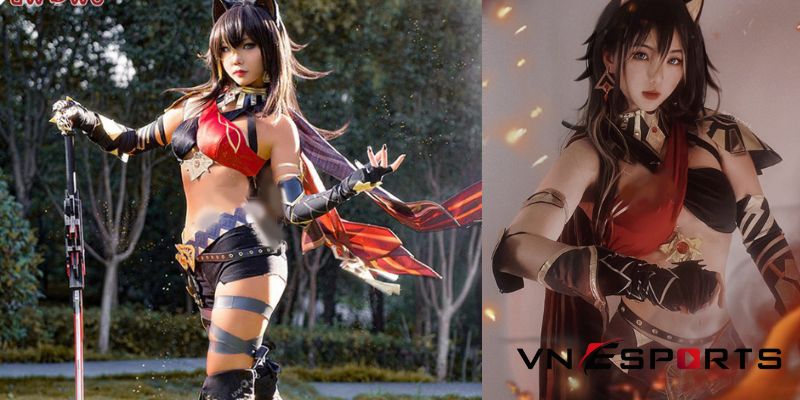 Dehya cosplay Genshin Impact cô nàng sư tử (2)