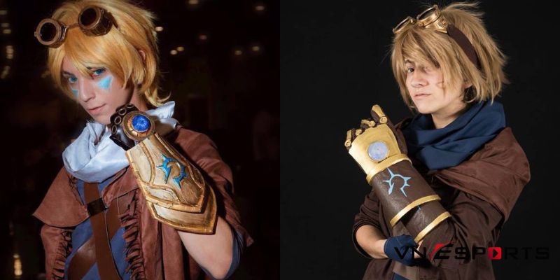 cosplay ezreal với gương mặt năng động