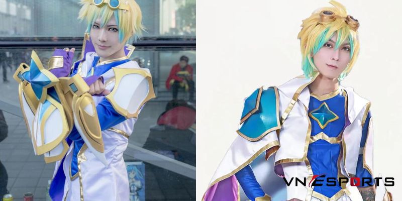 Gương mặt cool ngầu của nam coser khi cosplay ezreal