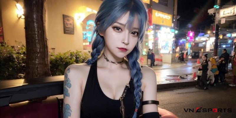 Cosplay Jinx với nét đẹp dễ mến