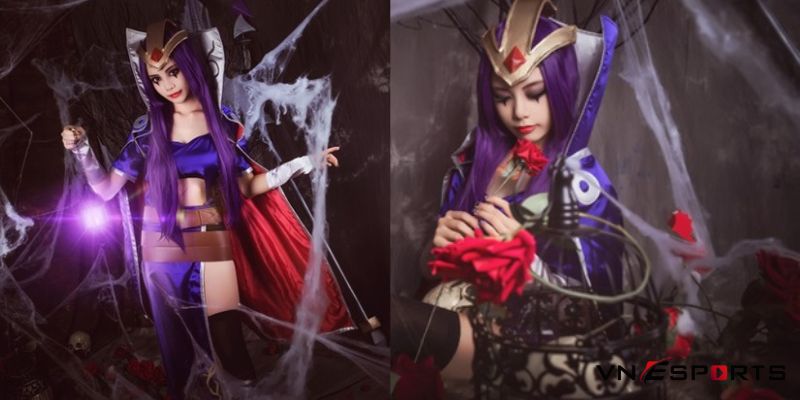 cosplay Leblanc quạ đen LMHT