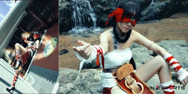 Lee Sin cosplay hình tượng nữ thầy tu mù