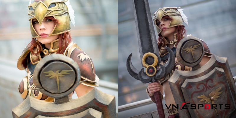 Cosplay Leona với full bộ giáp