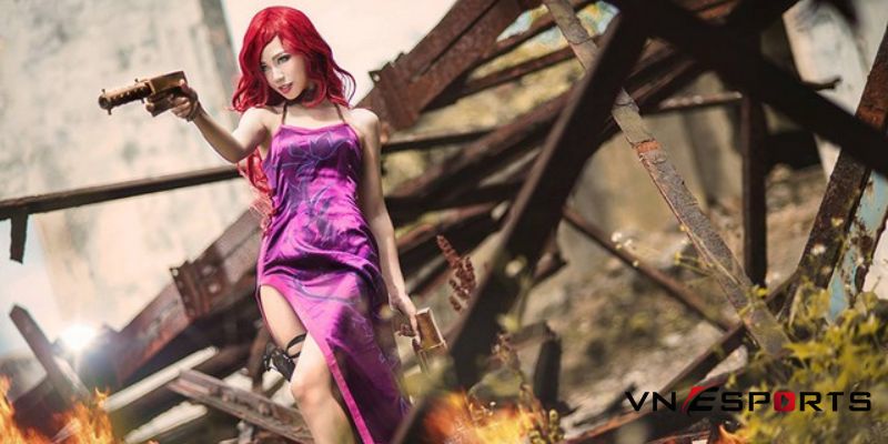 cosplay miss fortune mật vụ với cây súng sắt