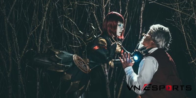 cosplay Orianna trong trang phục quý cô dây cót