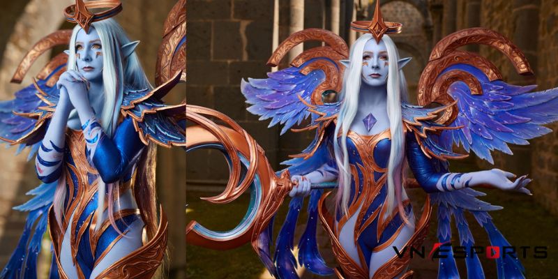 cosplay soraka Dawnbringer cùng bộ giáp chất lượng nhẩt