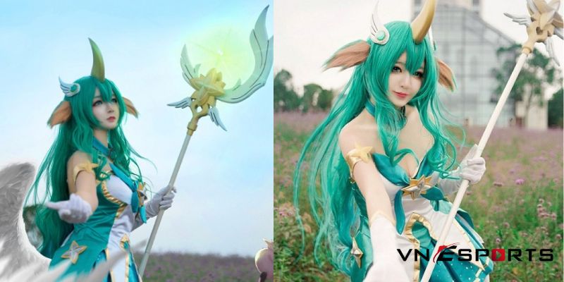 Nữ coser có gương mặt xinh xắn khi cosplay Soraka