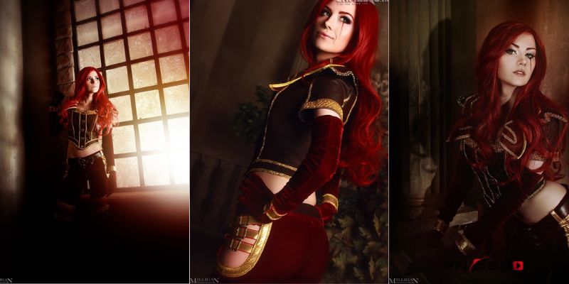 Cosplay sát thủ Katarina với ánh mắt nhan hiển