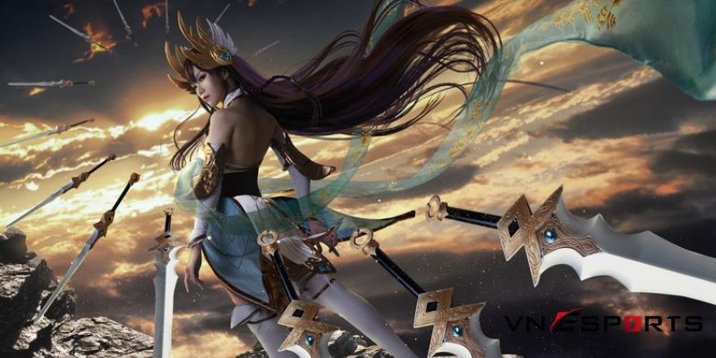 Cosplay Irelia lol xuất chiêu với kiếm thánh