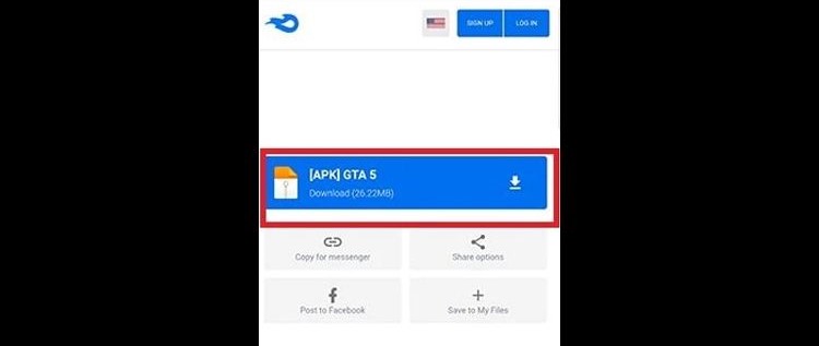 Download file APK GTA 5 về máy 