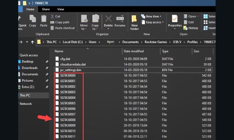 Hướng dẫn tìm các file lưu GTA 5 trong thư mục