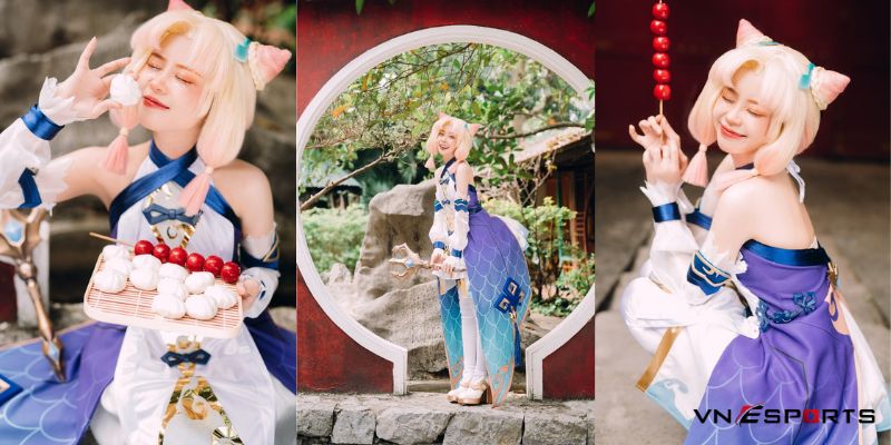 Bờ vai gợi cảm trong màn cosplay IShar liên quân