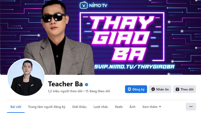 trang fanpage thầy giáo Ba