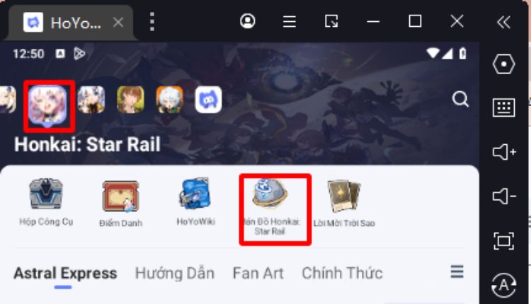 Lựa chọn game Honkai: Star Rail