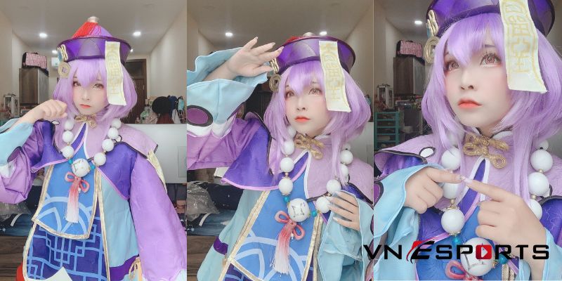 qiqi cosplay với hình ảnh cương thi (2)