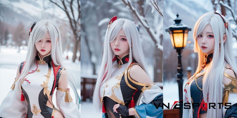 shenhe cosplay bởi nữ coser Youkukyu (3)