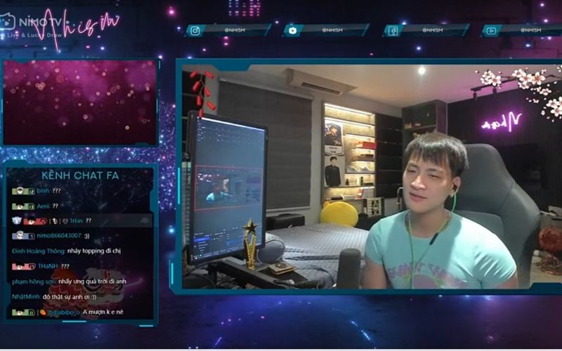 Streamer Nhism chủ yếu Livestream trên Nimo TV