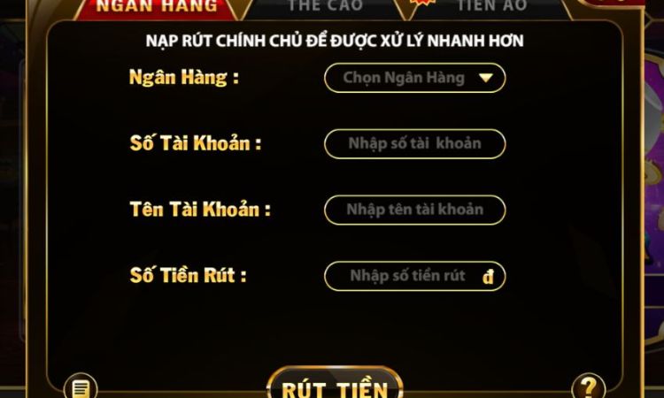 Thông tin rút tiền bằng hình thức ngân hàng