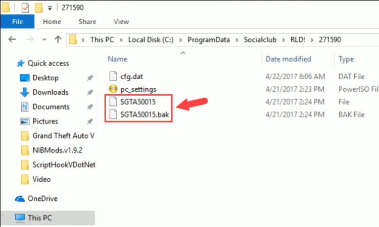Tìm thư mục save bản Reloaded trong cách lưu GTA 5 offline