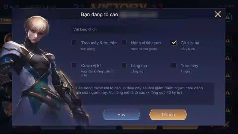 Cách tố cáo các game thủ gian lận