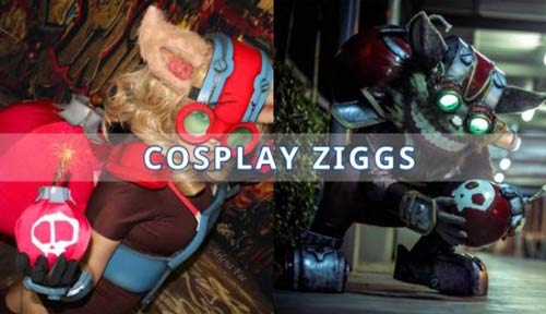 Cosplay Ziggs chuyên gia chất nổ phiên bản cao lớn vô cùng lạ mắt